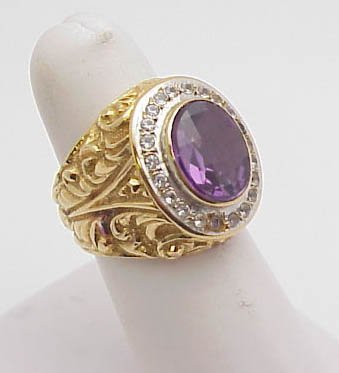 18kt gold Amethyst Lady's Ring - 2