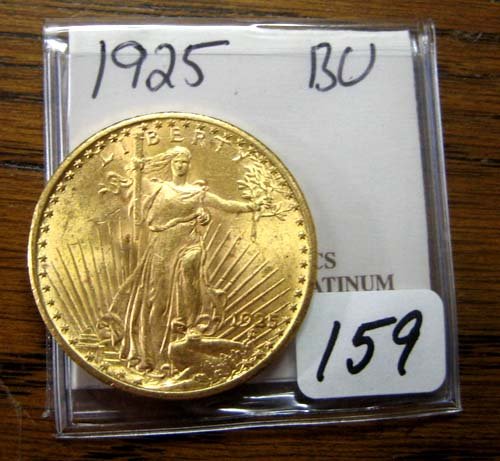 1925 $20.00 Saint Gaudens Gold Coin BU