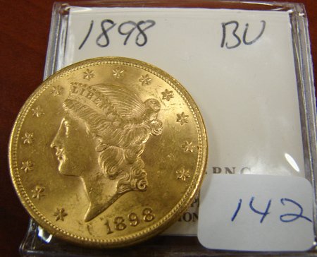 1898 $20.00 Liberty Gold Coin BU