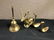 Lot Of Assorted Brass Items Candlesticks & Lamps - 6