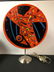 Vintage Color Fused Glass Art Lamp