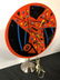 Vintage Color Fused Glass Art Lamp - 3
