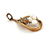 14kt yellow gold pearl butterfly pendant - 2
