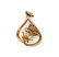 14kt yellow gold pearl butterfly pendant - 3