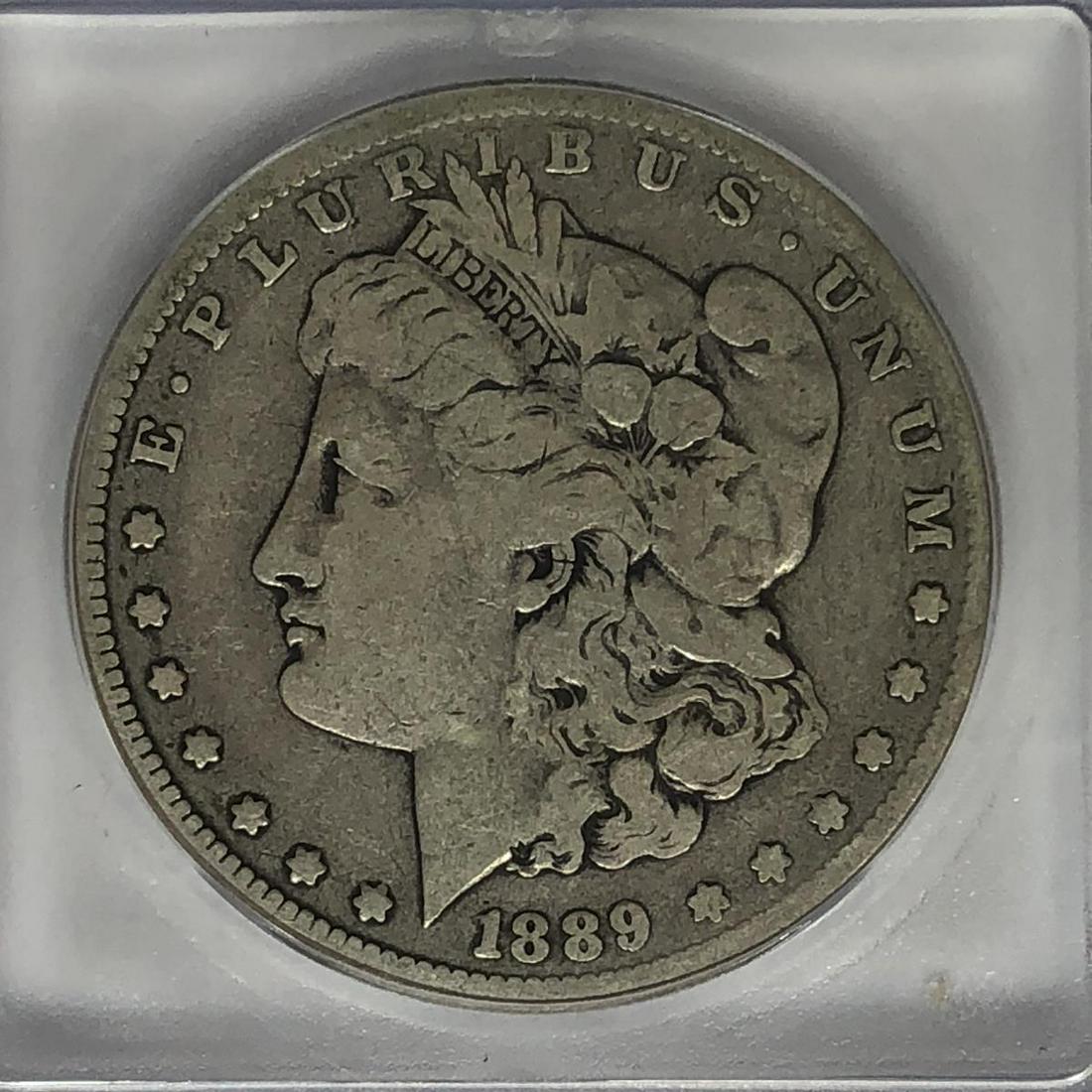 1889-CC Morgan Silver Dollar Carson City ICG VG8 (1 of 3)