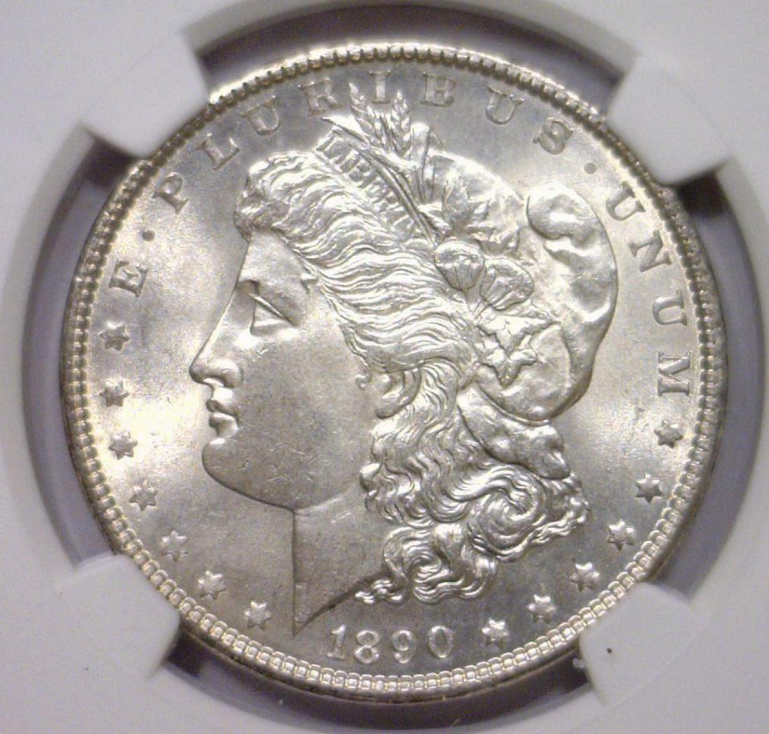 1890 Morgan Silver Dollar NGC MS63 (1 of 3)