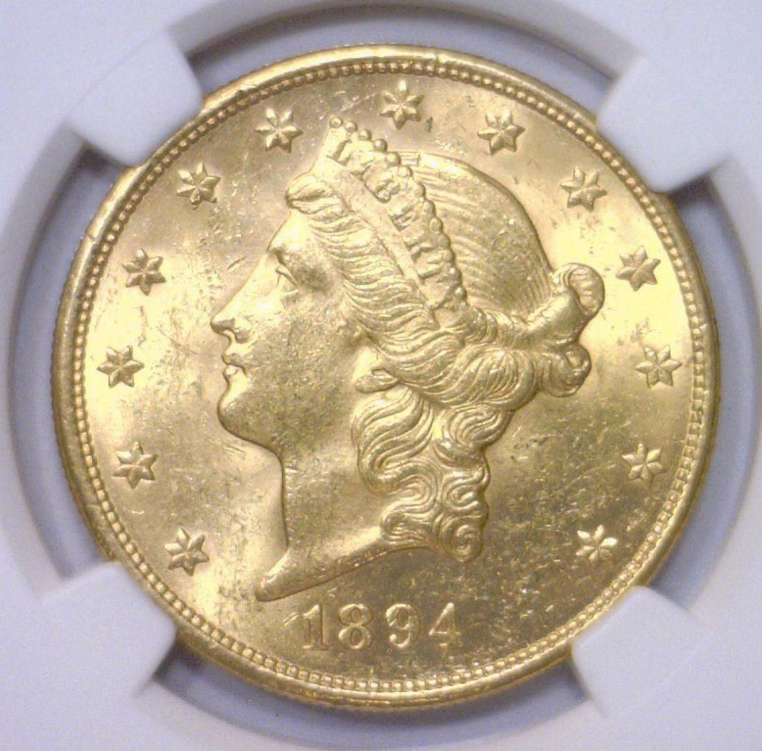 1894-S $20 Liberty Gold Double Eagle NGC MS61 (1 of 3)