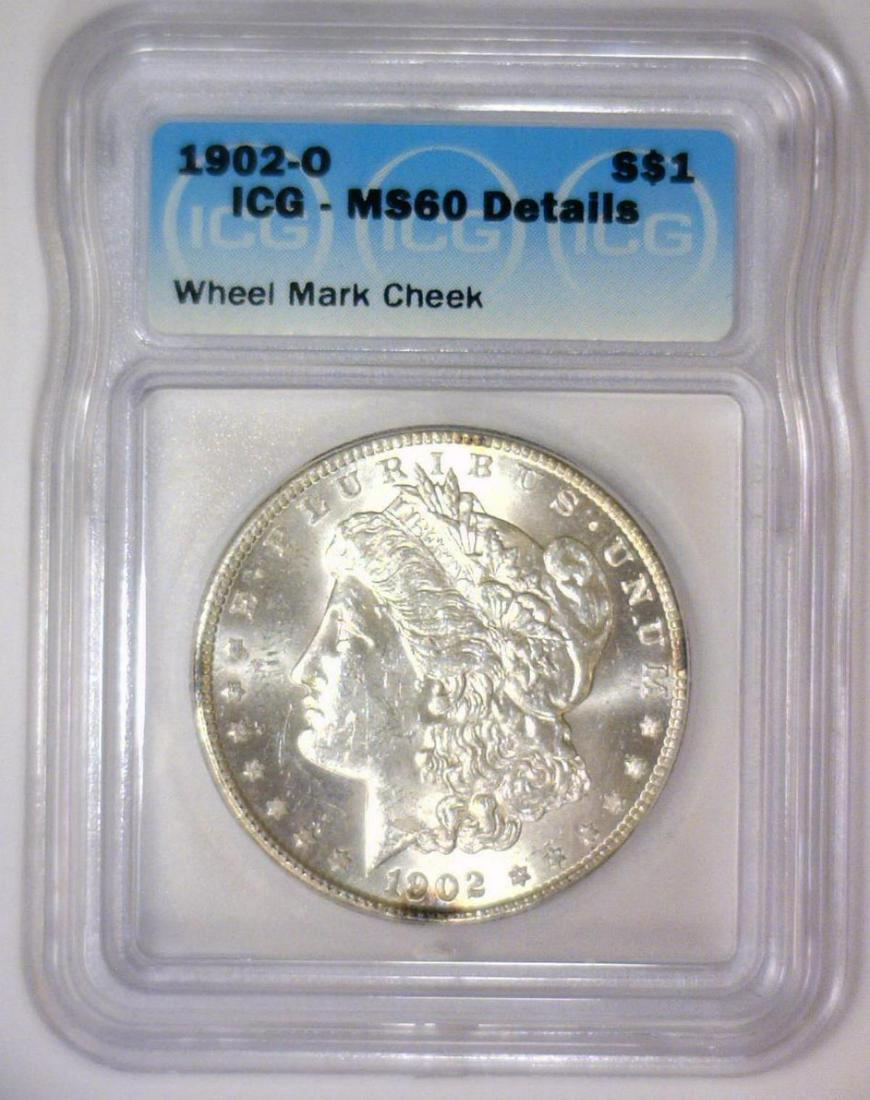 1902-O Morgan Silver Dollar $1 ICG MS60 Details (1 of 2)