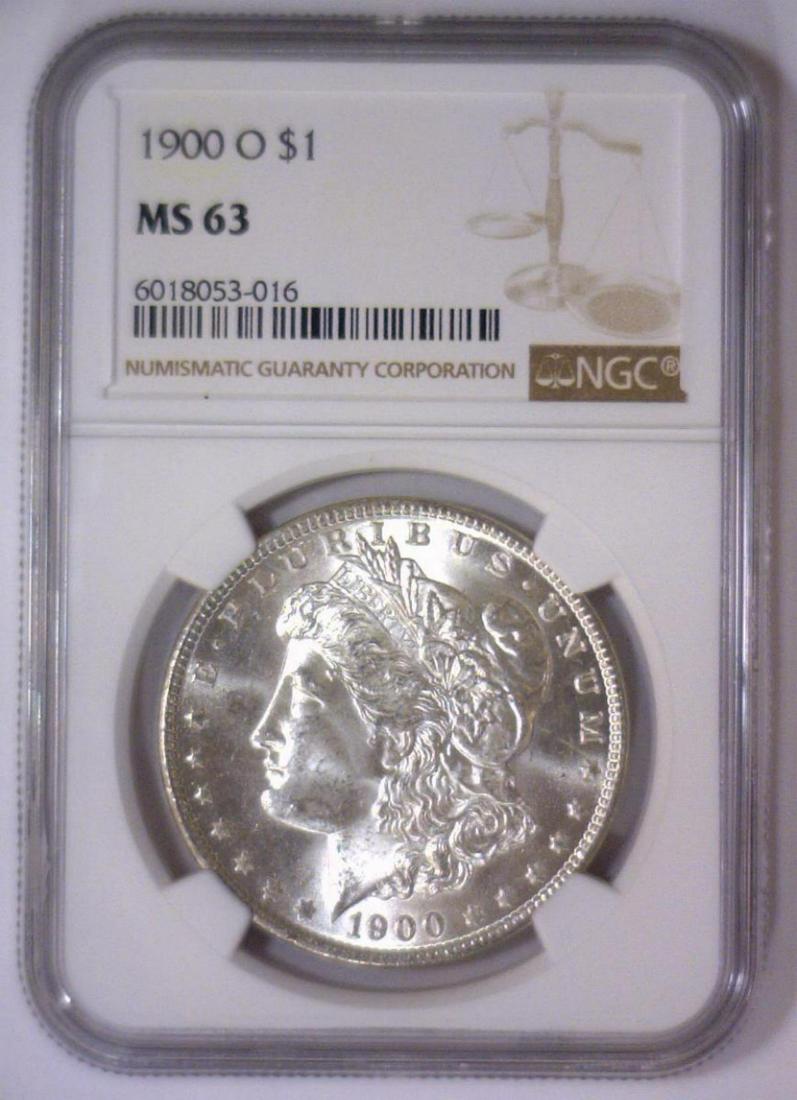 1900-O Morgan Silver Dollar $1 NGC MS63 (1 of 2)