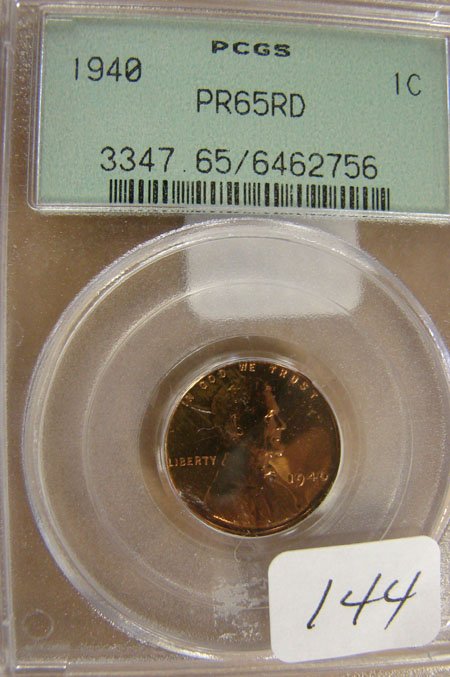 1940 Lincoln Cent PCGS PF 65 Red - Gorgeous