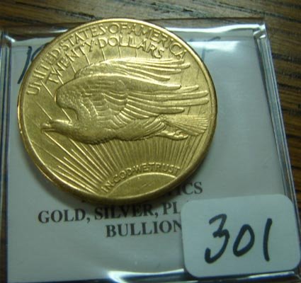 1910-S $20.00 Saint Gaudens Gold Coin XF - 2