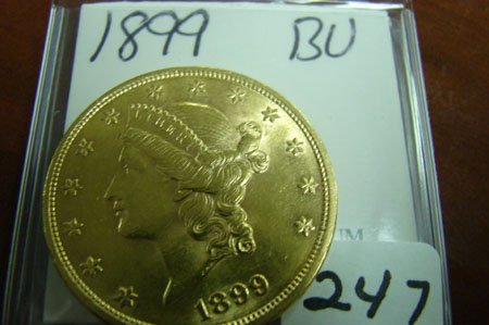 1899 $20.00 Liberty Gold Coin BU