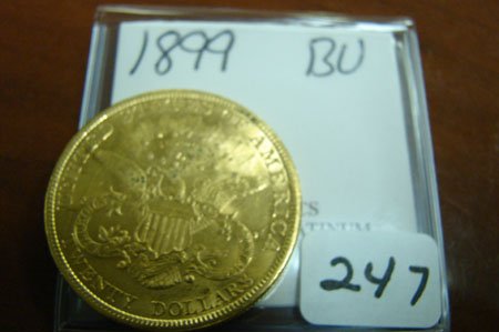 1899 $20.00 Liberty Gold Coin BU - 2