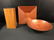 Group of Three Large Wooden Look Decor Items