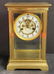 Waterbury Brass & Beveled Glass Regulator Clock