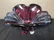Shades of Blue & Red Large Art Deco Glass Vase