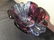Shades of Blue & Red Large Art Deco Glass Vase - 5