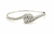 14kt white gold diamond cluster bracelet