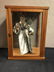French Lady With Parasol In Wood Glass Case