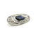Platinum sapphire and diamond brooch - 4