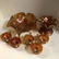 Carnival Glass Scalloped Bowl with Stand & Cups - 2