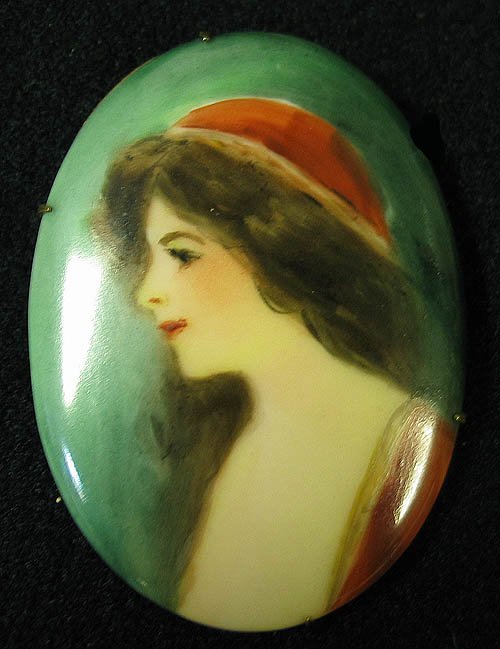 Hand Painted Portrait on Porcelain
