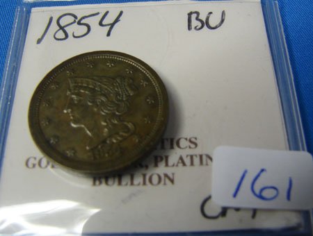 1854 Half Cent BU