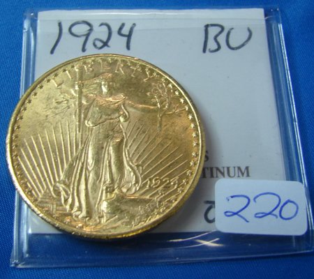 1924 $20.00 Saint Gaudens BU