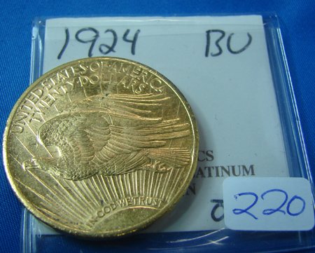 1924 $20.00 Saint Gaudens BU - 2
