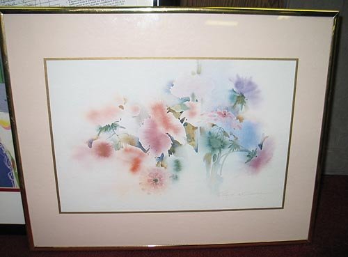 Floral print nicely framed