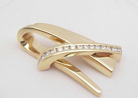 Modern Design Diamond slide pendant