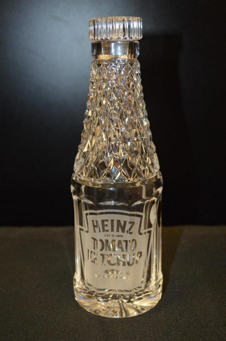 Limited Production Waterford Crystal Heinz Ketchup: Limited Production Waterford Cut Crystal Heinz Ketchup Bottle with Crystal Stopper in Original Grey Box with Satin Lining. Hard to find handmade collectible, never made available to the public. Very f