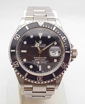 Rolex submariner stainless black dial