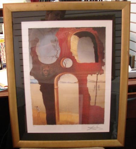 Framed Dali Print Invisible Face
