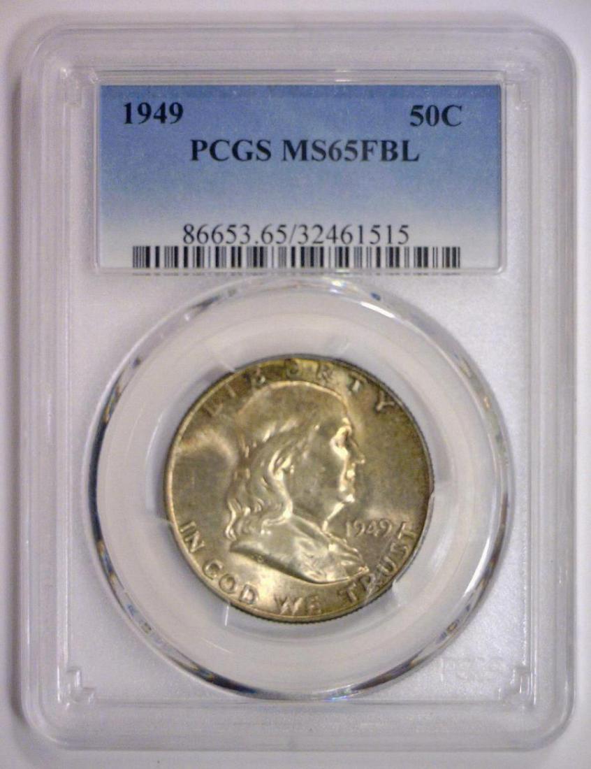1949 Franklin Silver Half PCGS MS65 FBL (1 of 3)