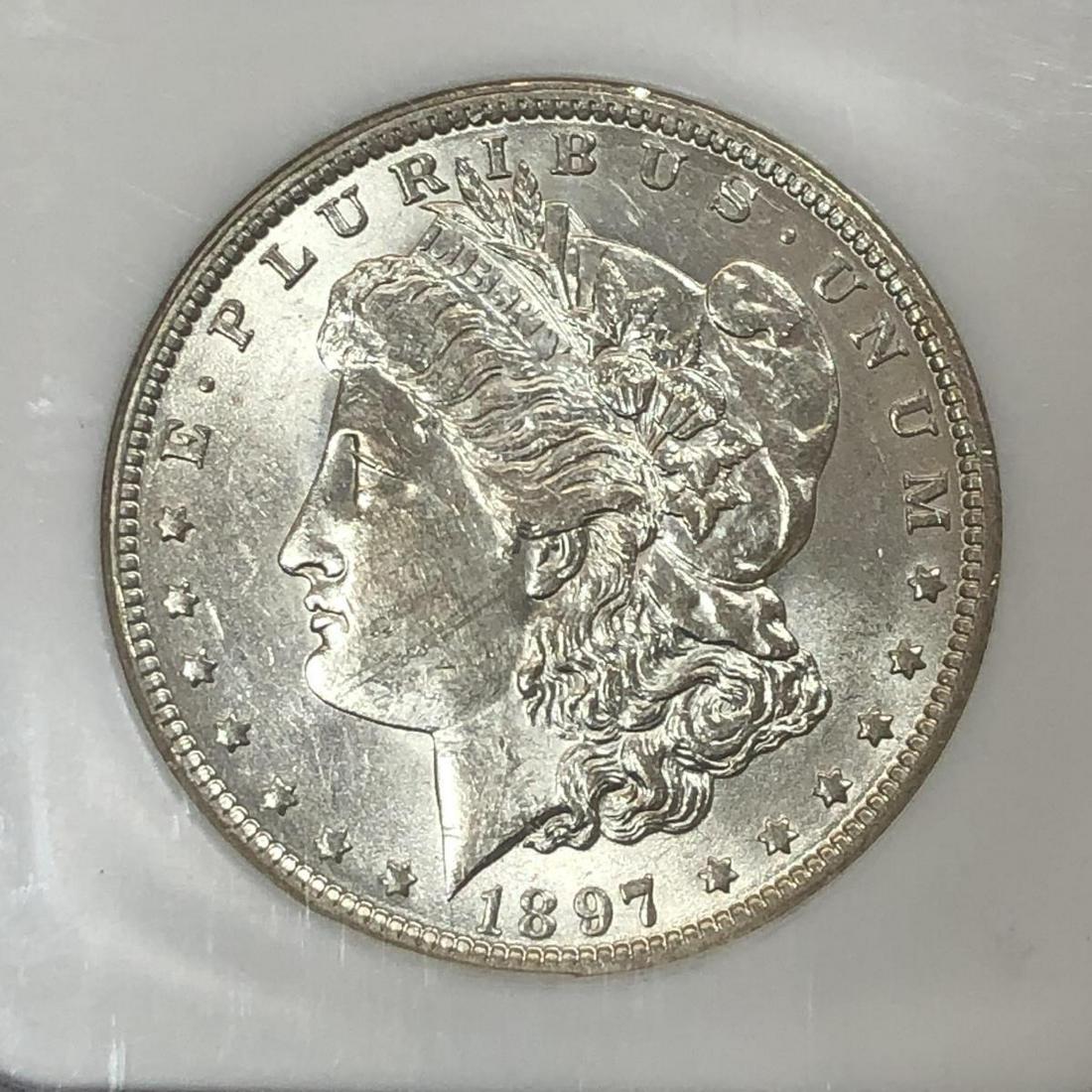 1897-O Morgan Silver $1 NGC AU58 (1 of 3)