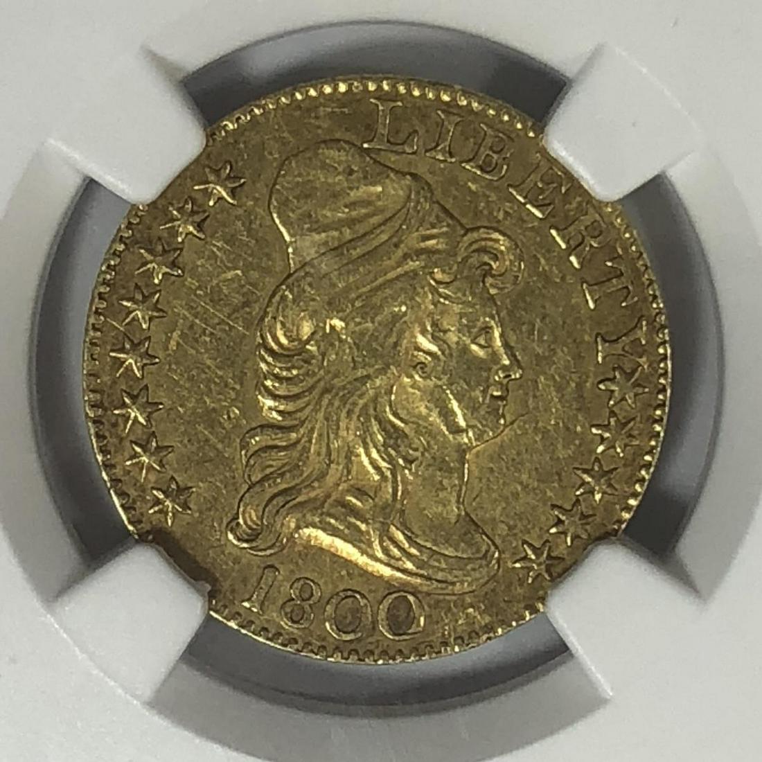 1800 $5 Capped Bust Gold Half Eagle NGC AU55 (1 of 3)