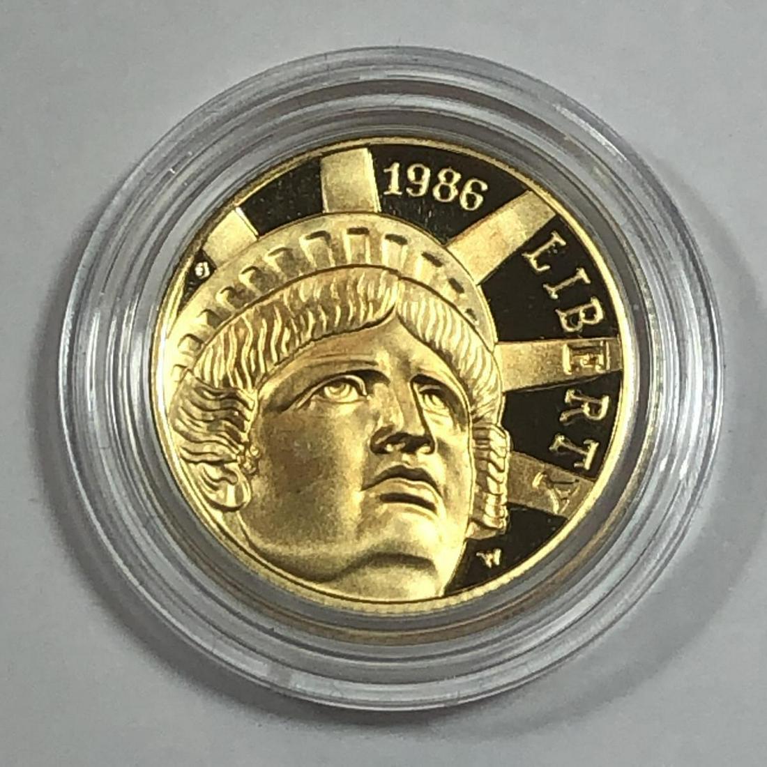 1986 $5 Statue Of Liberty Proof Gold Coin (1 of 2)