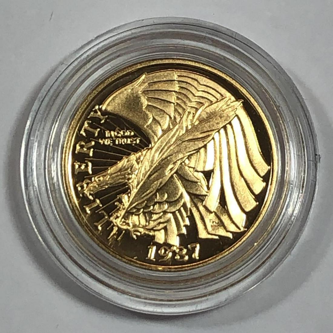 1987 $5 Constitution Proof Gold Coin.  .24 oz AGW (1 of 2)