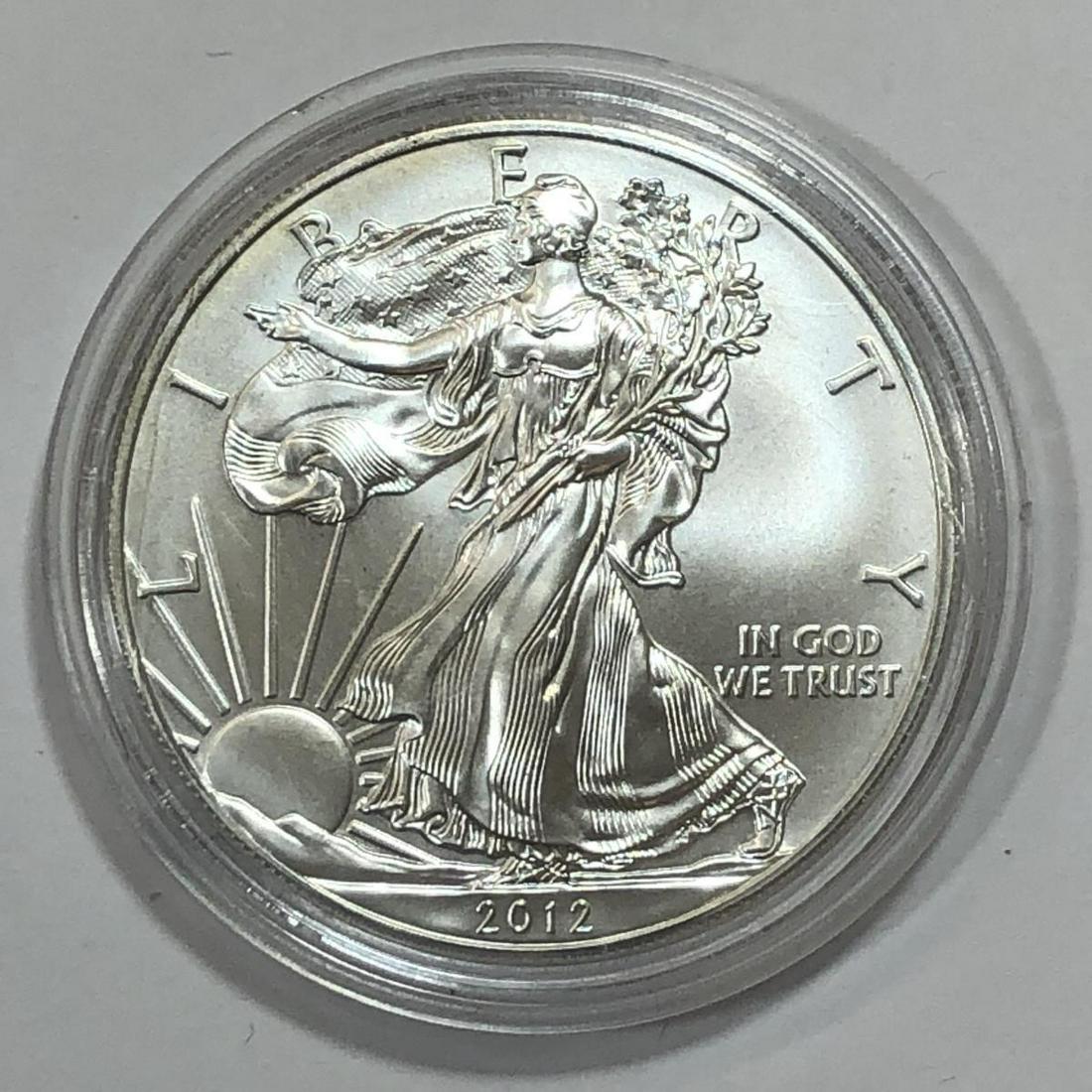 2012-W Burnished Silver American Eagle BU (1 of 2)