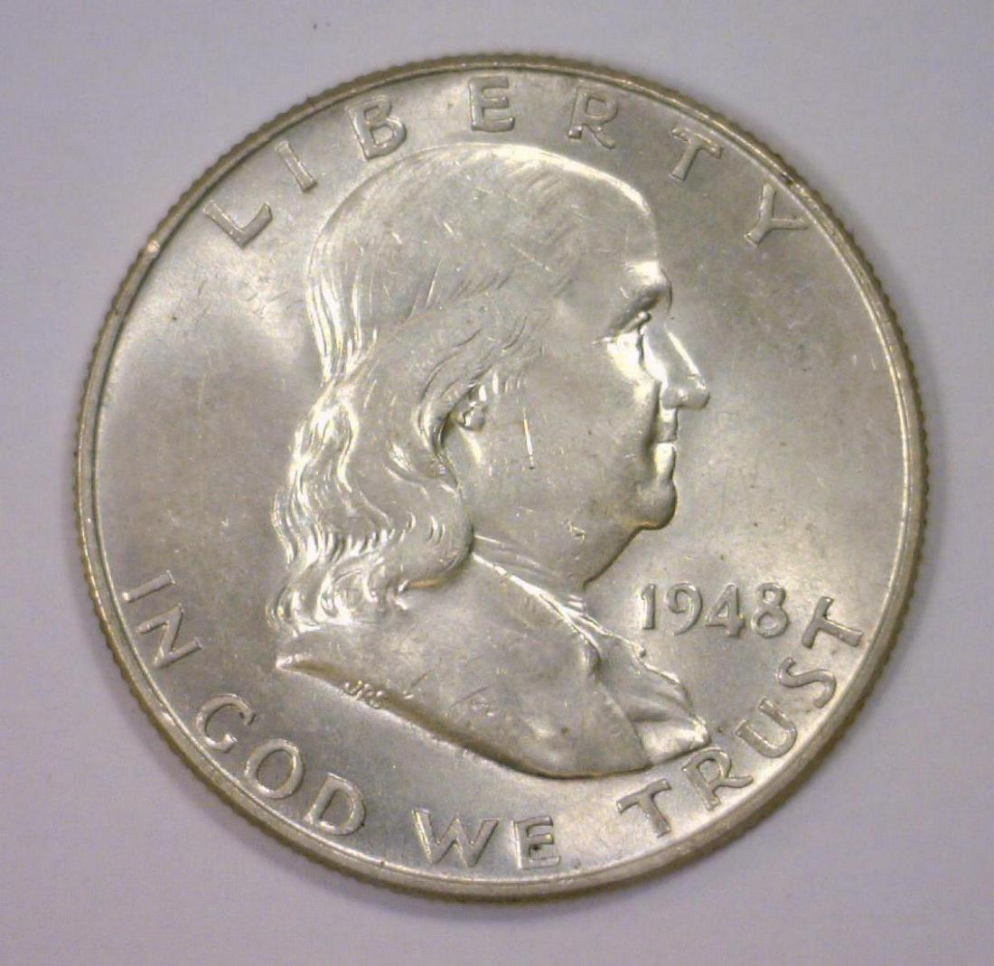 1948 Franklin Silver Half Uncirculated BU (1 of 2)