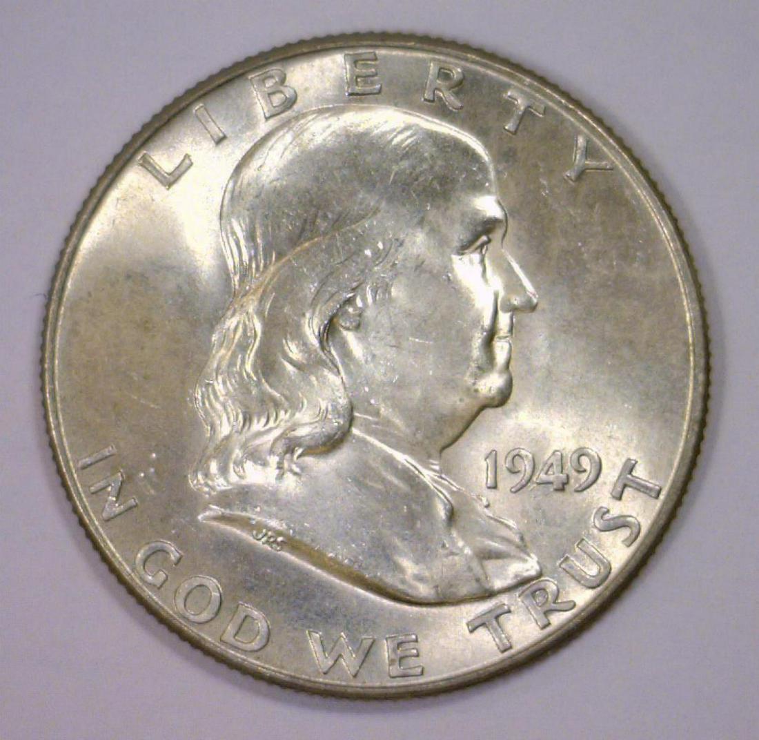 1949 Franklin Silver Half Uncirculated Choice BU (1 of 2)