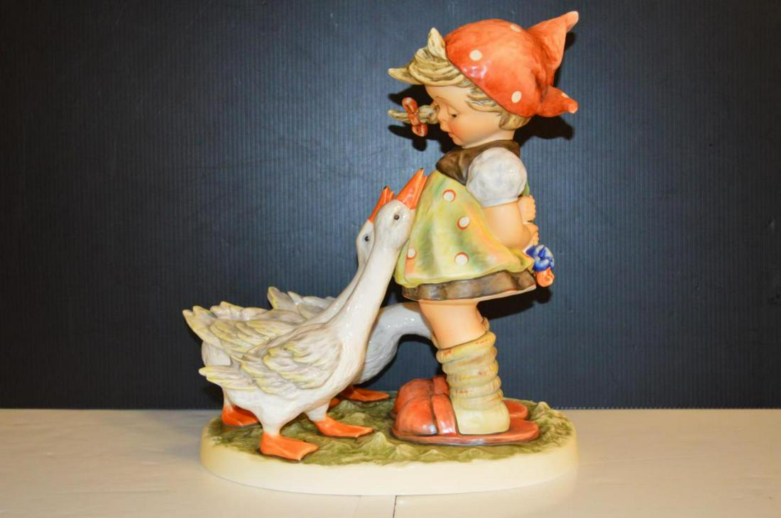Hummel 2198 Like New in Box "Goose Girl" Numbered: Hummel Goebel Figurine 47/III Goose Girl TMK8. This Goose Girl has three geese like the original drawing. All other editions have two geese. Limited to 1250 world wide and 500 in North America. This p