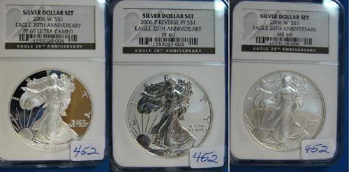 2006 20th Anniversary American Eagle Coin Set No: 2006 20th Anniversary American Eagle Coin Set No Box
