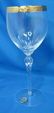 214: 4 Lenox Holiday Crystal Wine Glasses, gold rim