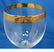 214: 4 Lenox Holiday Crystal Wine Glasses, gold rim - 2