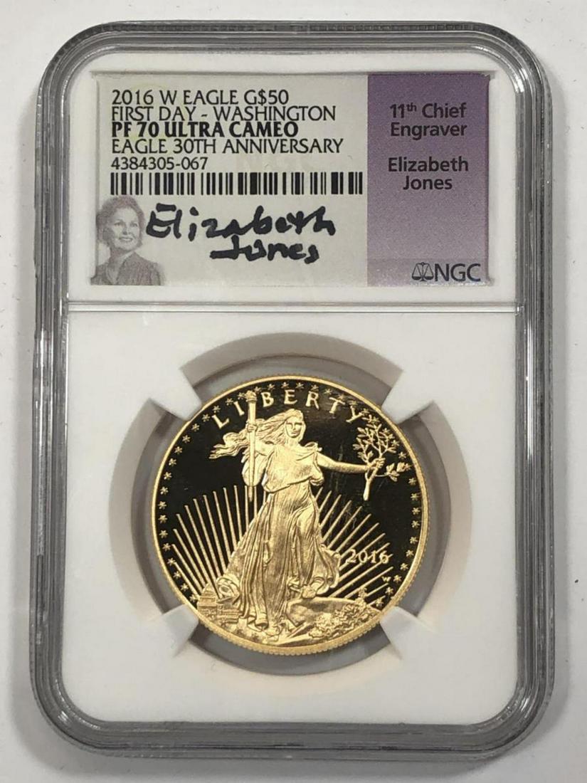 2016-W Proof Gold Eagle E. Jones Signed NGC PF70 (1 of 4)