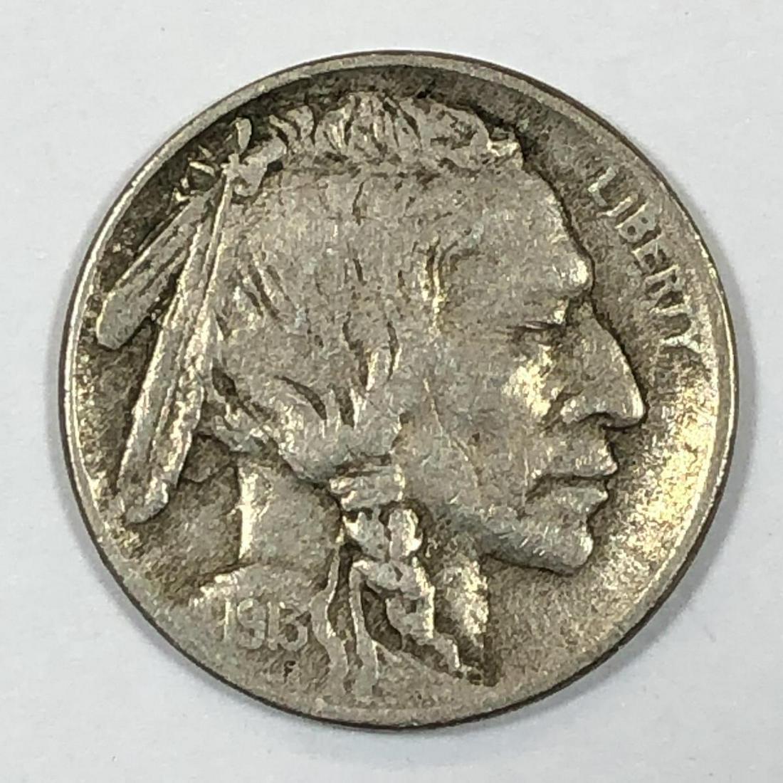 1913 Buffalo Nickel Type I Very Fine VF (1 of 2)