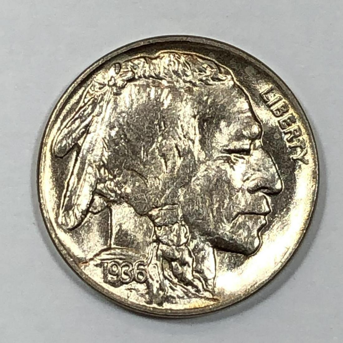 1936-D Buffalo Nickel Brilliant Uncirculated BU (1 of 2)