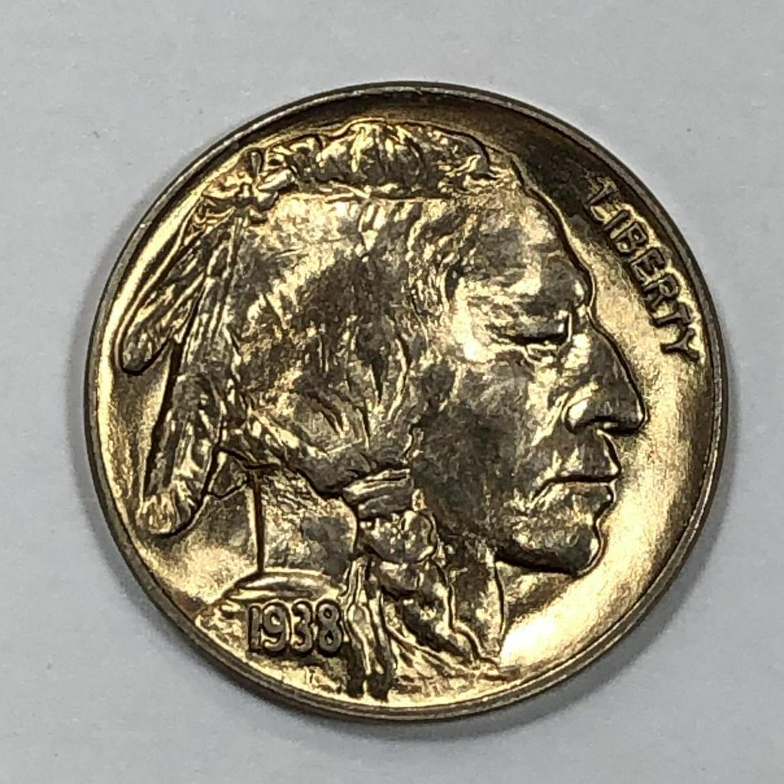 1938-D Buffalo Nickel Brilliant Uncirculated BU (1 of 2)